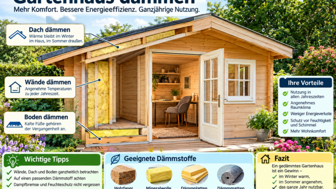 Gartenhaus dämmen